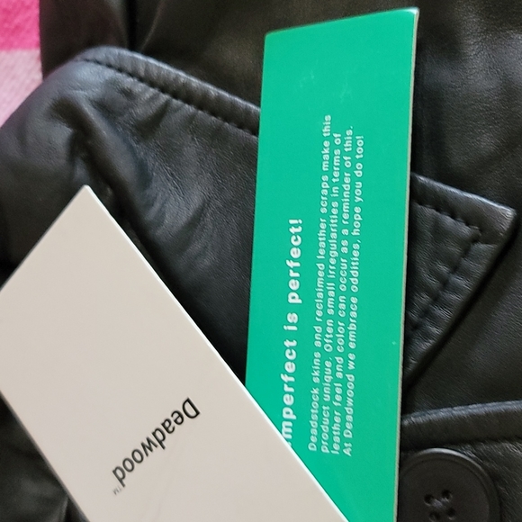 Deadwood Recycled Leather Tyra Tie-Waist Black Jacket - Picture 8 of 12